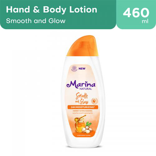 Marina Hand Body Lotion Natural Smooth And Glow 460ml | Gogobli