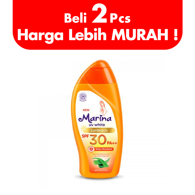 Marina UV White Sunblock 85ml (BELI 2pcs LEBIH MURAH) | Gogobli
