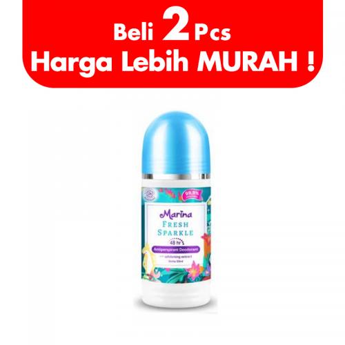 Marina Antiperspirant Deodorant Roll On Fresh Sparkle 45ml (BELI 2pcs LEBIH MURAH) | Gogobli