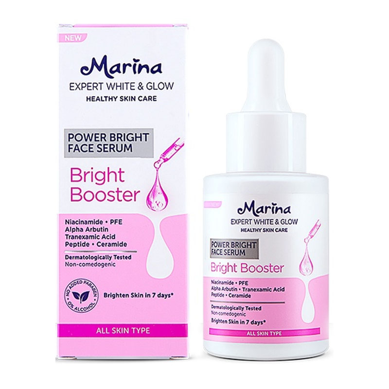 Marina Expert White & Glow Power Bright Face Serum Bright Booster 25ml | Gogobli