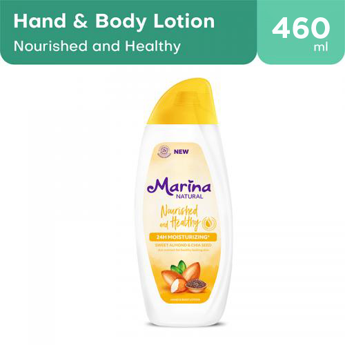 Marina Hand Body Lotion Natural Nourished And Healthy 460ml | Gogobli