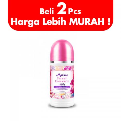 Marina Antiperspirant Deodorant Roll On Sweet Romance 45ml (BELI 2pcs LEBIH MURAH) | Gogobli