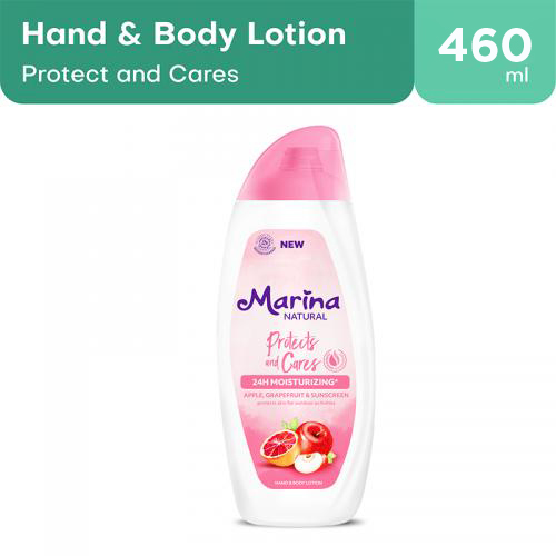 Marina Hand Body Lotion Natural Protect And Cares 460ml | Gogobli