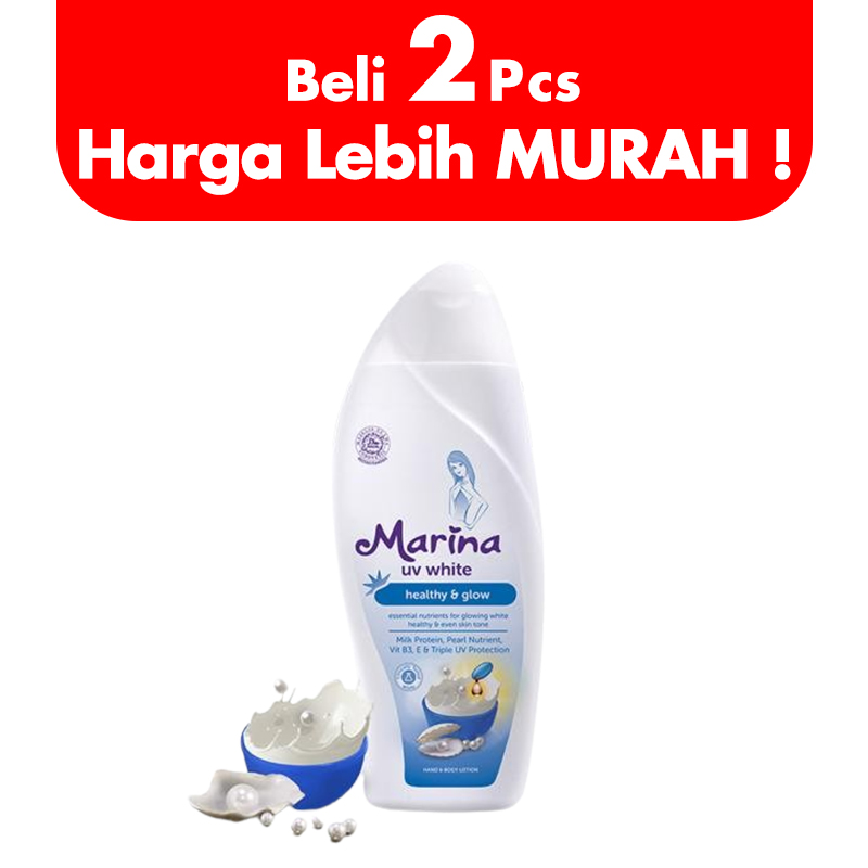 Marina Hand Body Lotion UV White Healthy And Glow 460ml (BELI 2pcs LEBIH MURAH) | Gogobli