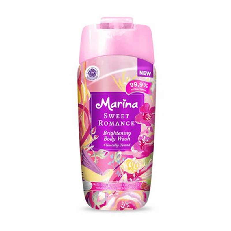 Marina Brightening Body Wash Sweet Romance Botol 95ml | Gogobli