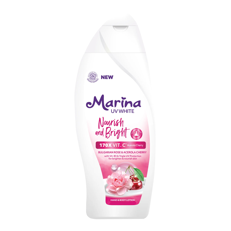Marina Hand Body Lotion UV White Nourish And Bright 185ml | Gogobli