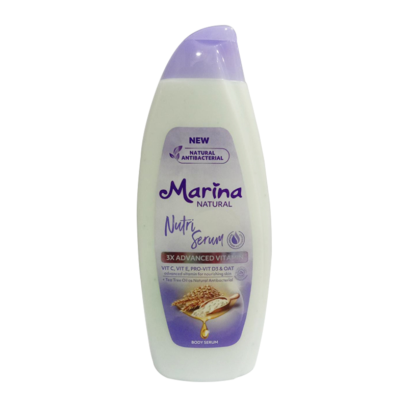 Marina Hand Body Lotion Natural Nutri Serum 335ml (ED: Mei 24) | Gogobli