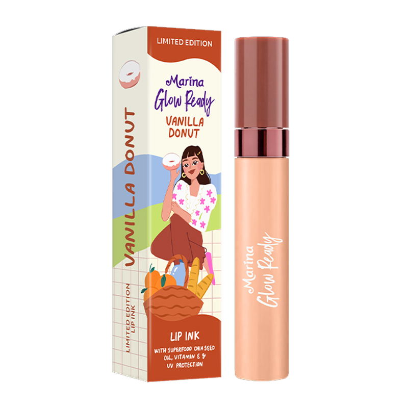 Marina Glow Ready Limited Edition Lip Ink LE01 Vanilla Donut 4ml | Gogobli
