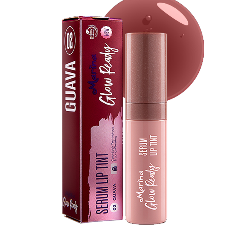 Marina Glow Ready Serum Lip Tint 02. Guava 2.8ml | Gogobli