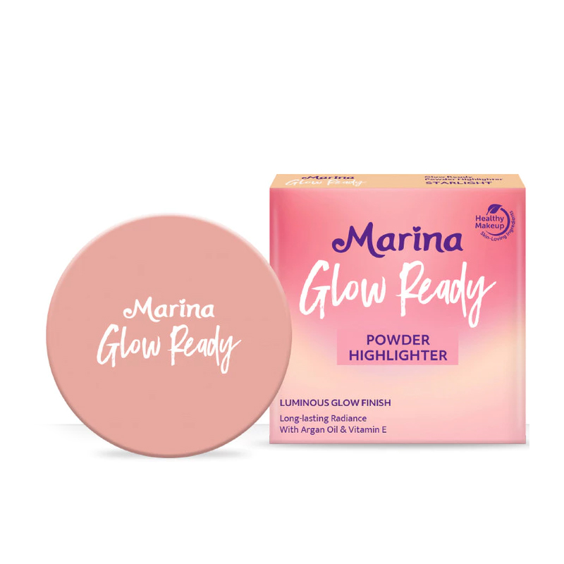 Marina Glow Ready Powder Highlighter Starlight 3.8gr | Gogobli
