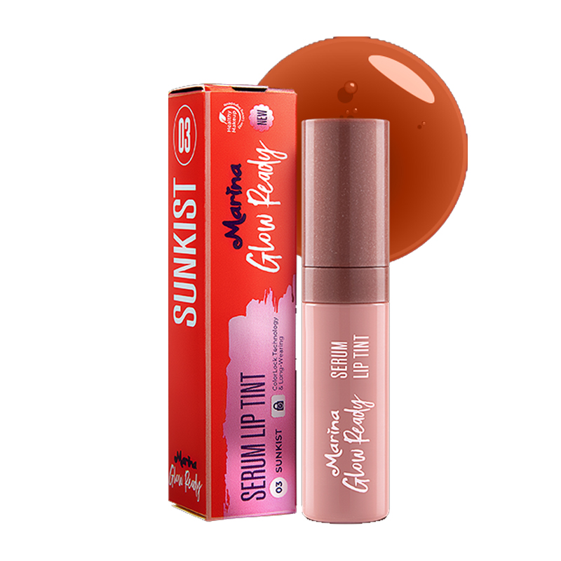Marina Glow Ready Serum Lip Tint 03. Sunkist 2.8ml | Gogobli