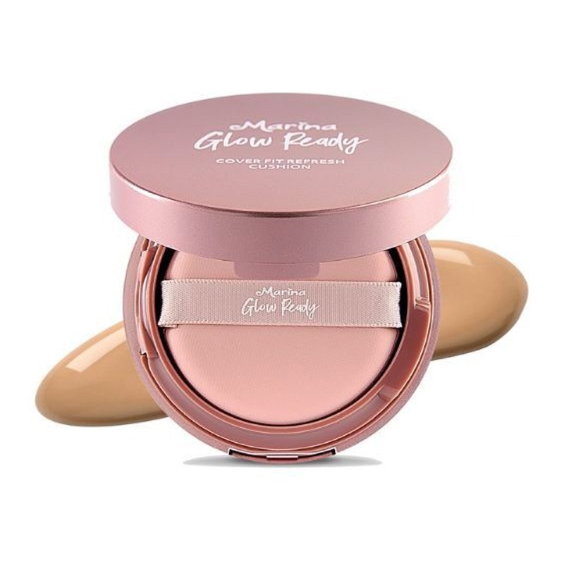 Marina Glow Ready Cover Fit Refresh Cushion SPF30+++ Light Ivory 15gr | Gogobli