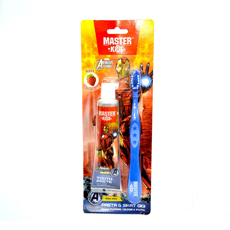 Master Kids Pack Toothpaste And Toothbrush Ironman 50gr | Gogobli
