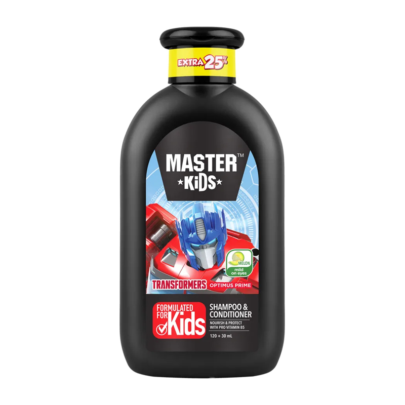 Master Kids Shampoo And Conditioner Transformer Optimus Prime Botol 150ml | Gogobli