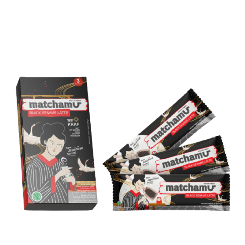 Matchamu Black Sesame Latte Box (3s @24gr) | Gogobli