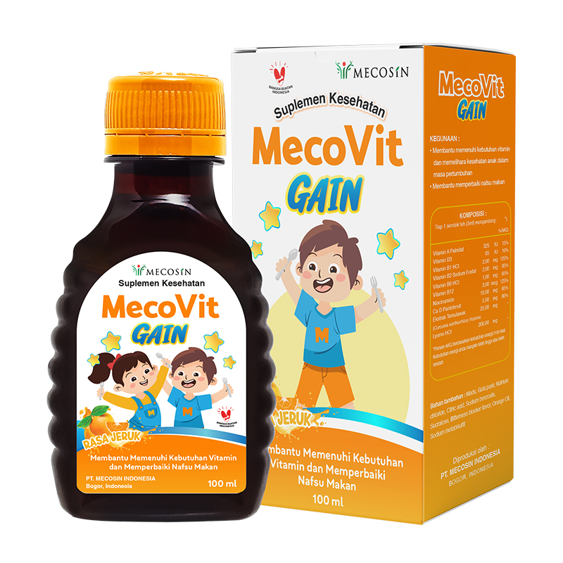 MecoVit Gain Rasa Jeruk 100ml | Gogobli