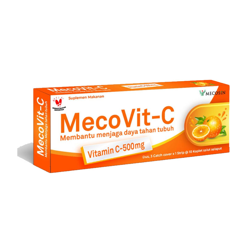 MecoVit-C 500mg (3 Catch Cover @10 Kaplet) | Gogobli