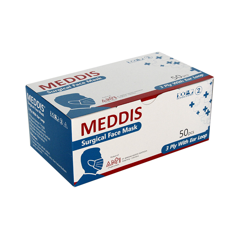 Meddis Surgical Face Mask 3 Ply With Ear Loop 50pcs | Gogobli