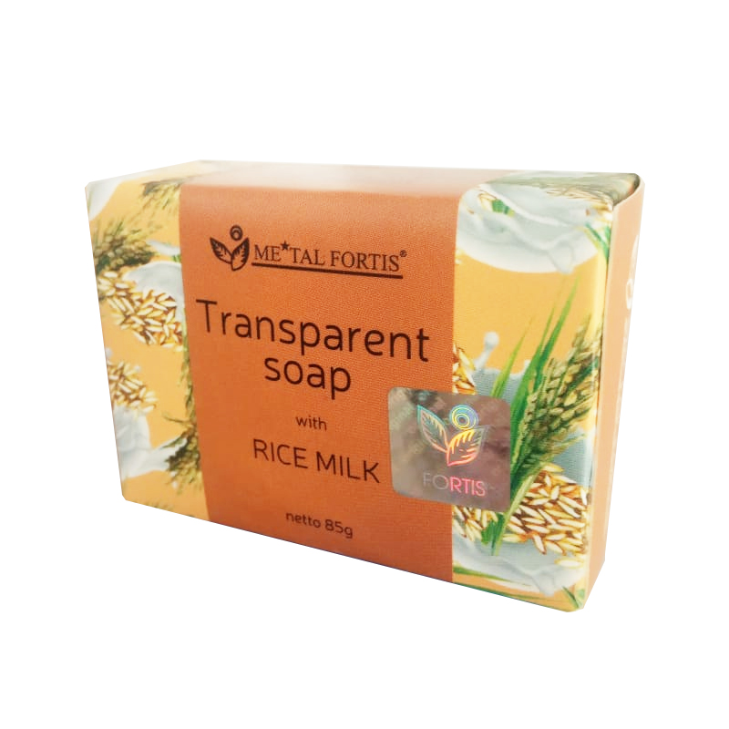 Metal Fortis Transparent Soap With Rice Milk 85gr | Gogobli