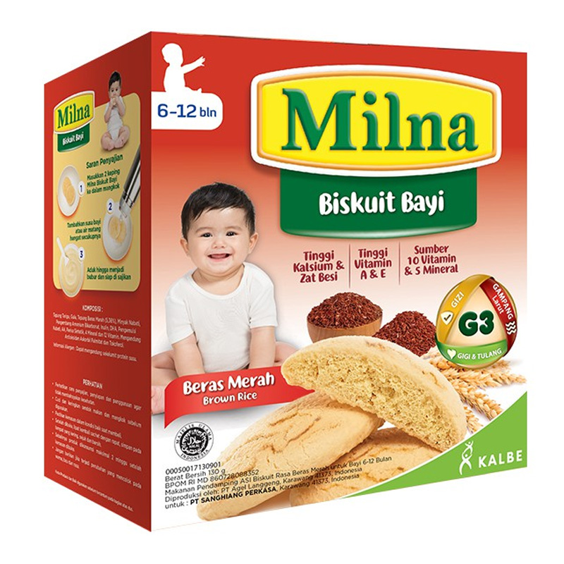 Milna Biskuit Bayi Beras Merah 130gr | Gogobli