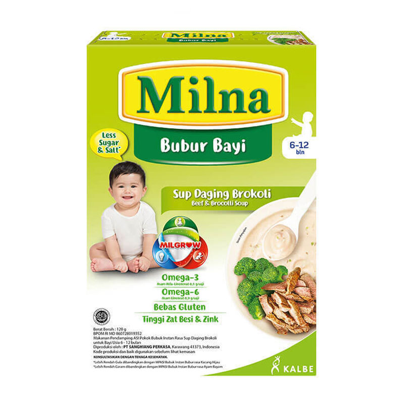 Milna Bubur 6 Bulan Sup Daging Brokoli 120gr | Gogobli