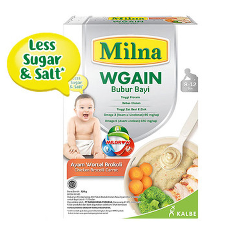 Milna Wgain Bubur Bayi Ayam Wortel Brokoli 120gr | Gogobli