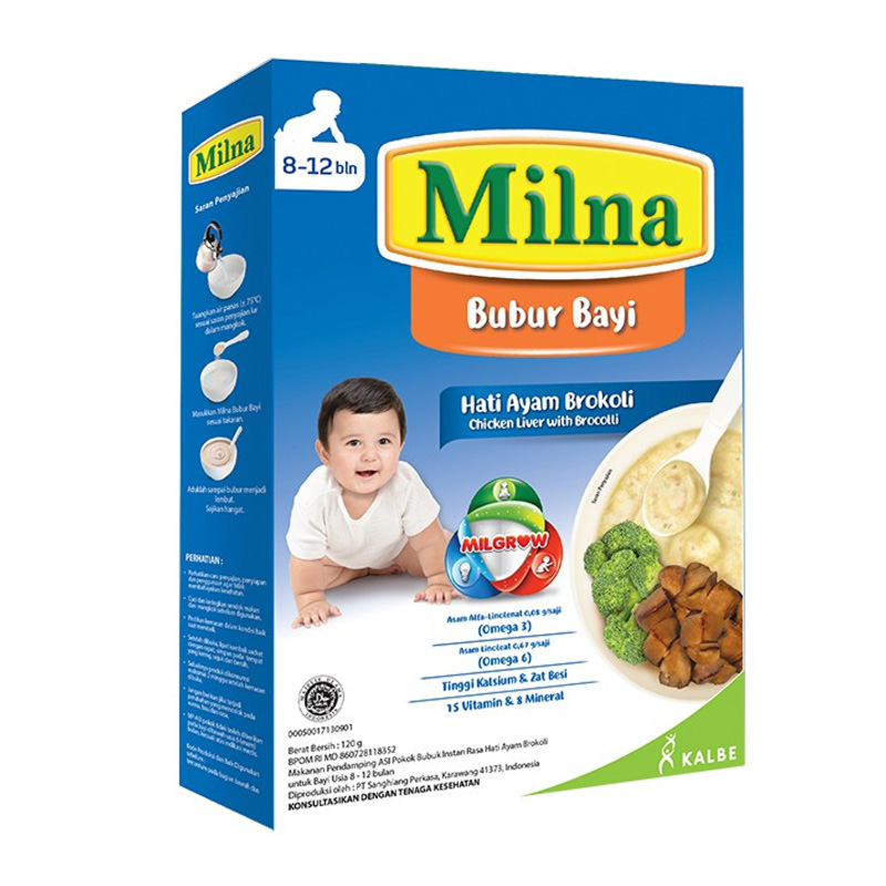 Milna Bubur Bayi Hati Ayam Brokoli 120gr | Gogobli