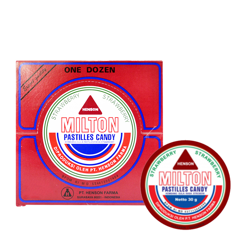 Milton Strawberry Box (12 Kaleng @30gr) | Gogobli