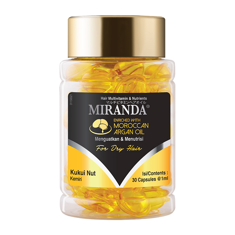 Miranda Hair Vitamin Jar Kukui Nut 30 Capsules @1ml | Gogobli