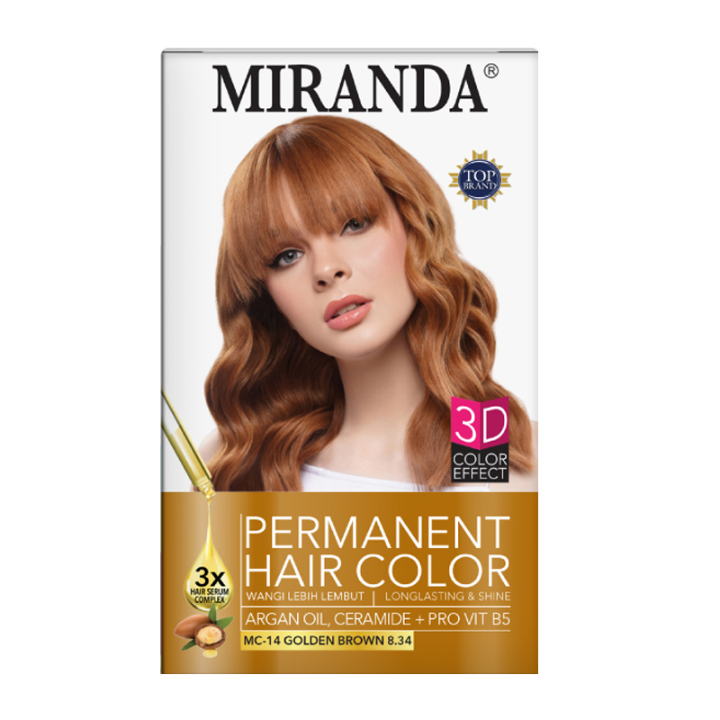 Miranda Hair Color Golden Brown 8.34 (MC-14) 30ml | Gogobli