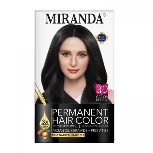 Miranda Hair Color Premium Natural Black 2.0 (MC-1) 60ml | Gogobli