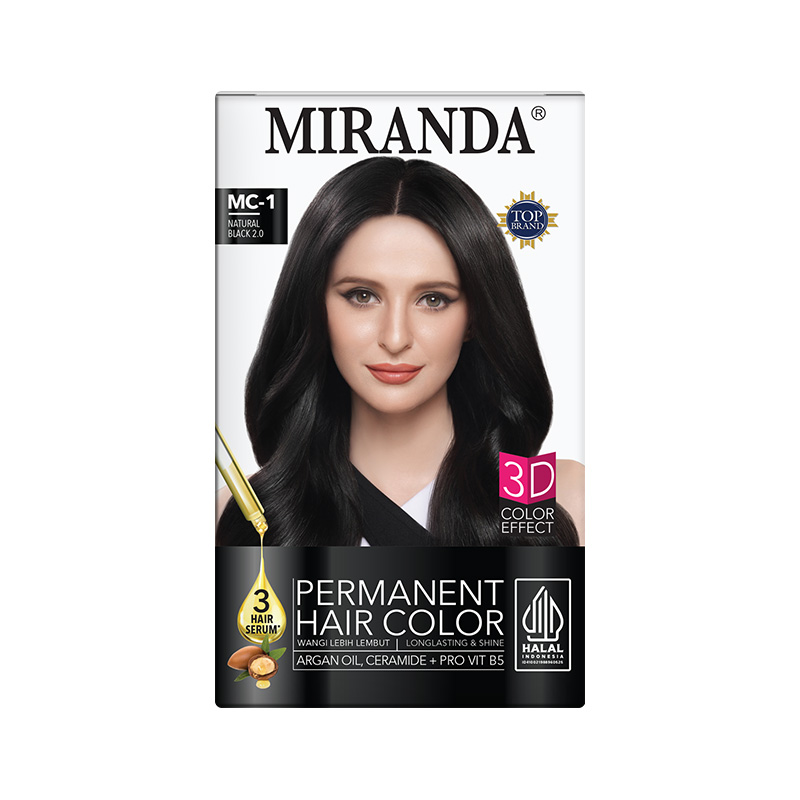 Miranda Hair Color Natural Black 2.0 (MC-1) 30ml | Gogobli