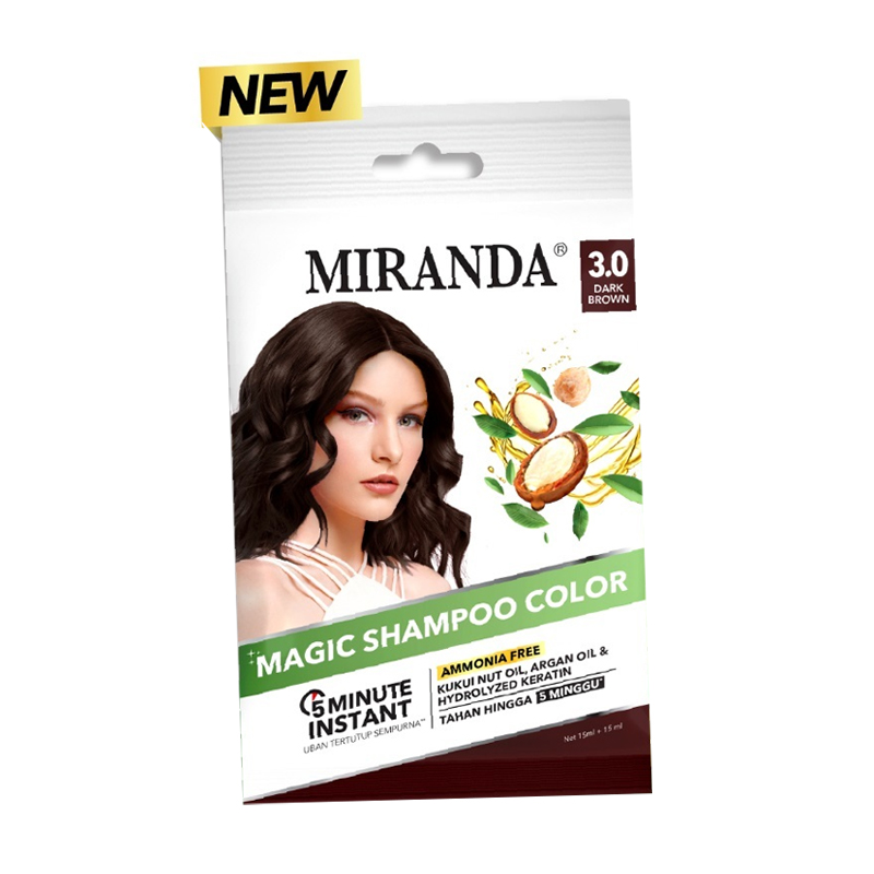 Miranda Hair Magic Shampoo Brown | Cat Rambut | gogobli