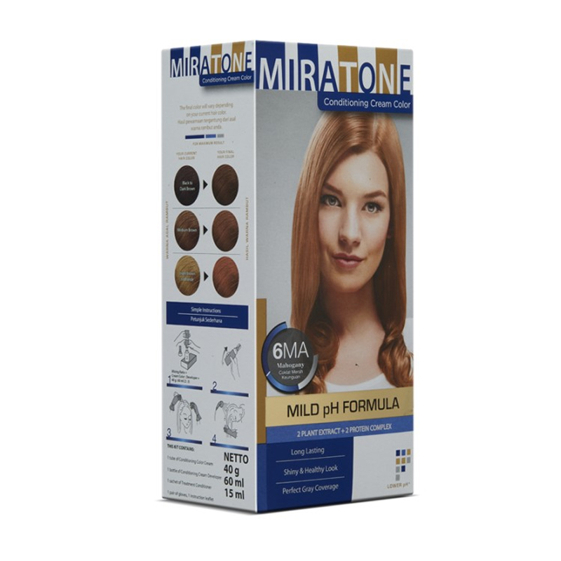 Miratone Conditioning Cream Color 6MA Mahogany 60ml | Gogobli