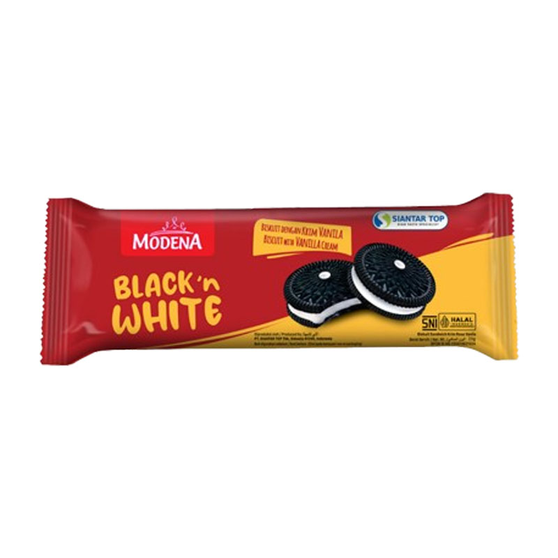 Modena Black N White Vanilla 23gr (@10pcs) (ED: Mar 25) | Gogobli