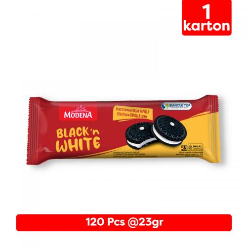 Modena Black N White Vanilla Karton (120pcs @ 23gr) (ED: Mar 25) | Gogobli