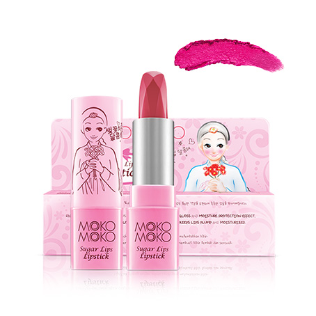Moko Moko Kosmetik | Moko Moko Sugar Lips Lipstick Hot Pink PK801 | gogobli
