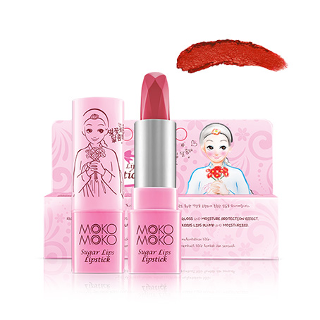 Moko Moko Kosmetik | Moko Moko Sugar Lips Lipstick Dark Red RD401 | gogobli