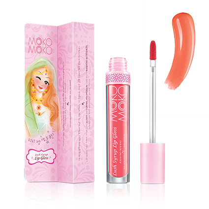 Moko Moko Kosmetik | Moko Moko Lush Syrup Lip Gloss Peach Red PE322 | gogobli