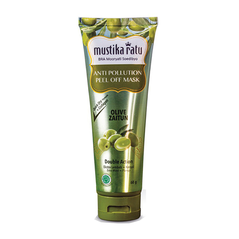 Mustika Ratu Anti Pollution Peel Off Mask Olive Zaitun 60gr | Gogobli