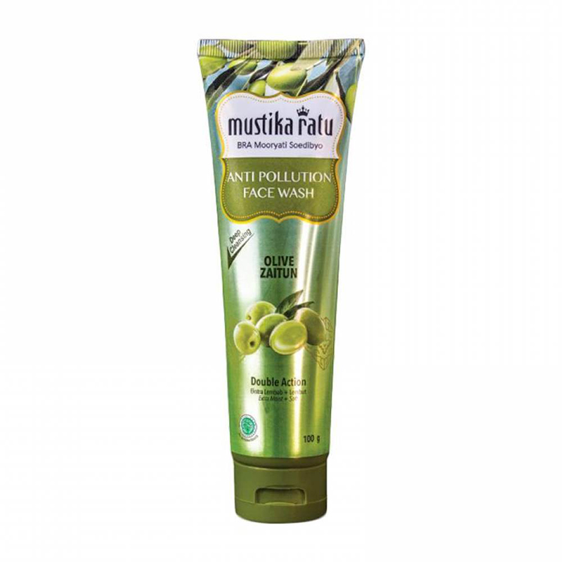 Mustika Ratu Anti Pollution Face Wash Olive Zaitun 100gr | Gogobli