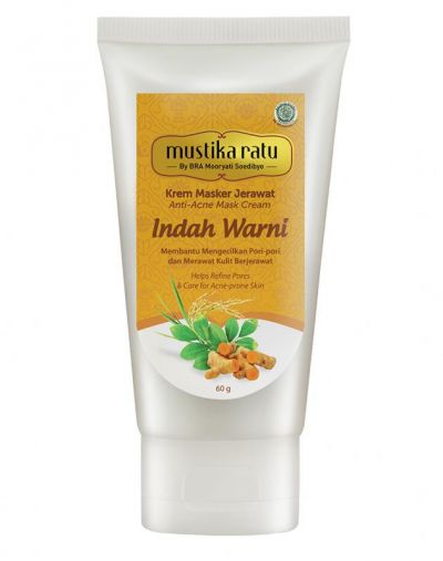 Mustika Ratu Masker Jerawat Indah Warni Krem N.Pack 60gr| gogobli