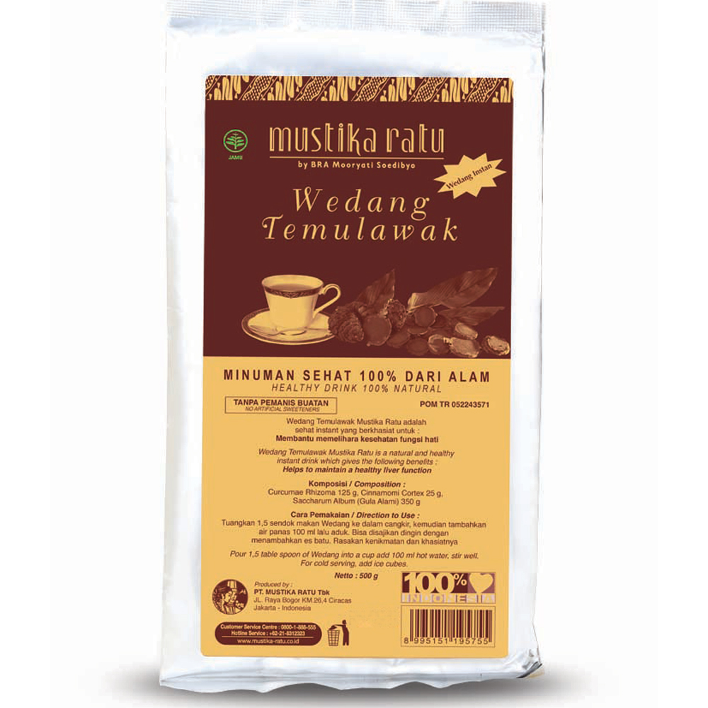 Mustika Ratu Wedang Temulawak Polybag 500gr | Gogobli