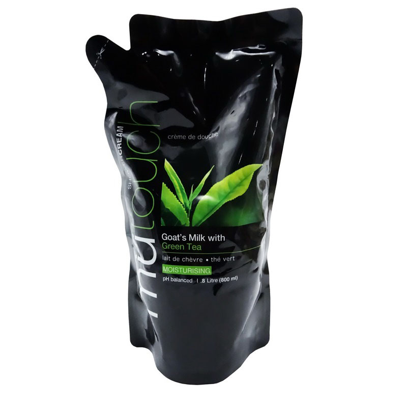 Mutouch Goat Milk Shower Cream Green Tea Refill 800ml | gogobli