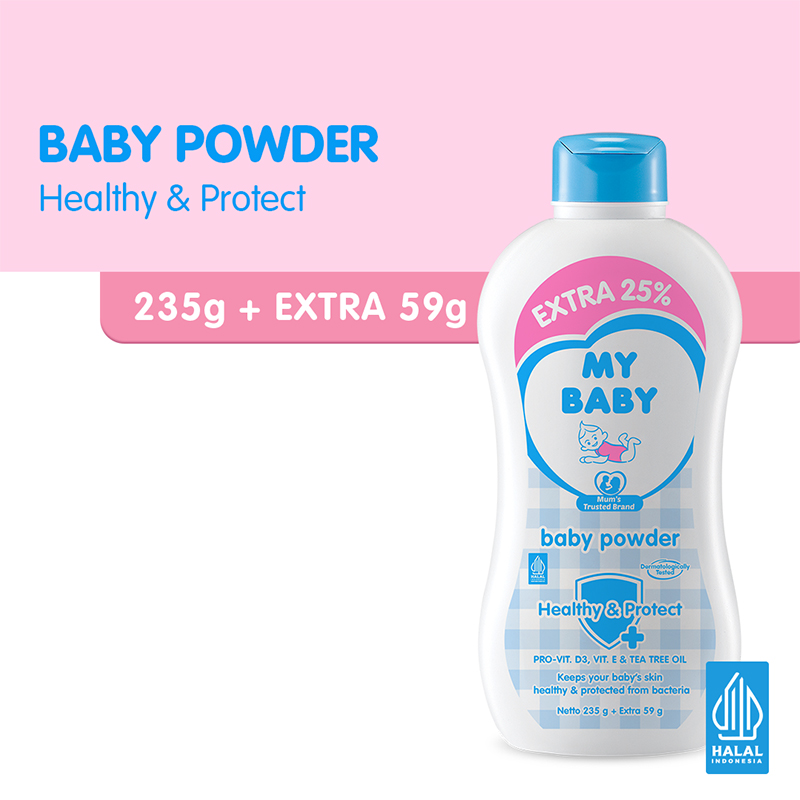 My Baby Powder Healthy And Protect 225gr + Extra 56gr | Gogobli