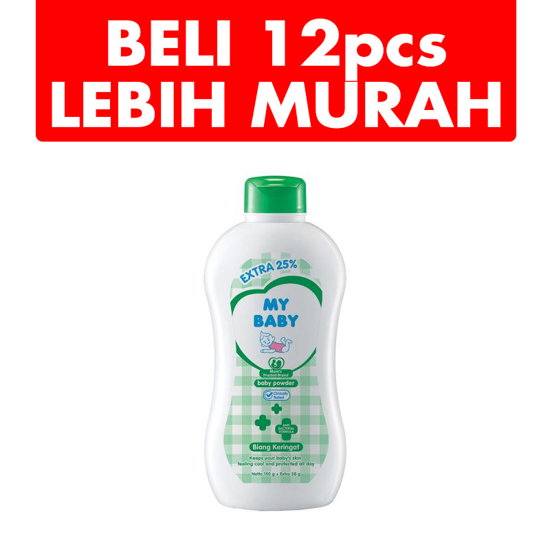 My Baby Powder Biang Keringat 135gr + Extra 34gr (BELI 12pcs LEBIH MURAH) | Gogobli