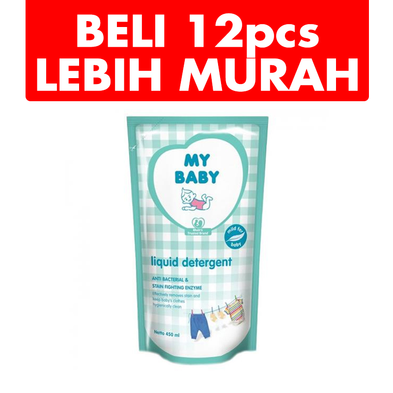 My Baby Liquid Detergent Refill 450ml (BELI 12pcs LEBIH MURAH) | Gogobli