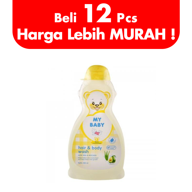 My Baby Hair And Body Wash Aloe Vera And Avocado 200ml (BELI 12pcs LEBIH MURAH) | Gogobli