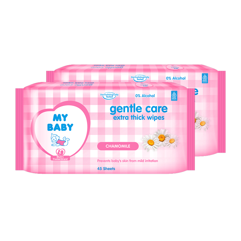 My Baby Extra Thick Wipes Gentle Care 45s (GRATIS 1pc My Baby Extra Thick Wipes Gentle Care 45s) | Gogobli
