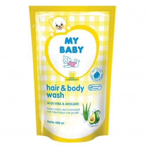 My Baby Hair And Body Wash Aloe Vera And Avocado Refill 375ml | Gogobli